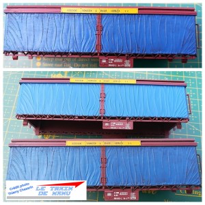 ROCO wagon bâché court gris ON RAIL 67728.1 NEUF | UK