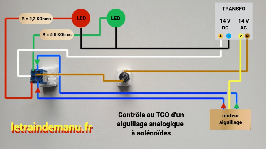 Plan de câblage analogique d'un signal carré SNCF