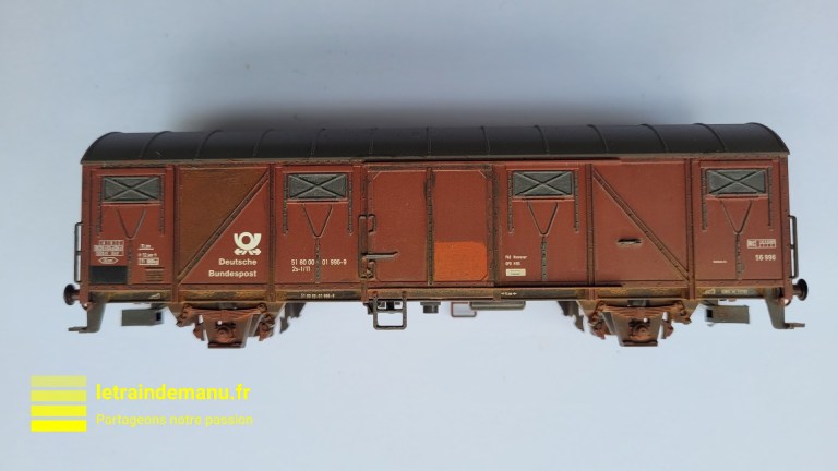 Wagons de marchandises noirs en laiton pour modélisme